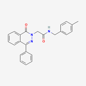 molecular formula C24H21N3O2 B2653682 N-(4-甲基苄基)-2-[1-氧代-4-苯基-2(1H)-邻苯二嗪基]乙酰胺 CAS No. 866153-81-3