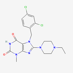 7-(2,4-dichlorobenzyl)-8-(4-ethylpiperazin-1-yl)-3-methyl-1H-purine-2,6(3H,7H)-dione