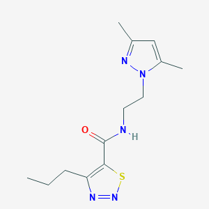 N-(2-(3,5-dimethyl-1H-pyrazol-1-yl)ethyl)-4-propyl-1,2,3-thiadiazole-5-carboxamide