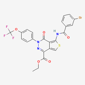 Ethyl 5-(3-bromobenzamido)-4-oxo-3-(4-(trifluoromethoxy)phenyl)-3,4-dihydrothieno[3,4-d]pyridazine-1-carboxylate