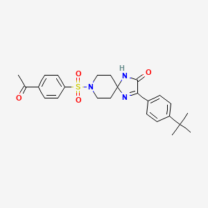 8-((4-Acetylphenyl)sulfonyl)-3-(4-(tert-butyl)phenyl)-1,4,8-triazaspiro[4.5]dec-3-en-2-one