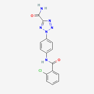 2-(4-(2-chlorobenzamido)phenyl)-2H-tetrazole-5-carboxamide