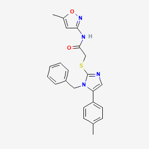 2-((1-benzyl-5-(p-tolyl)-1H-imidazol-2-yl)thio)-N-(5-methylisoxazol-3-yl)acetamide