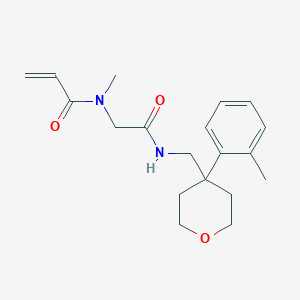 N-Methyl-N-[2-[[4-(2-methylphenyl)oxan-4-yl]methylamino]-2-oxoethyl]prop-2-enamide