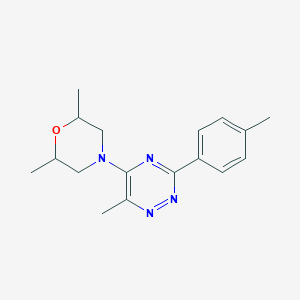 5-(2,6-Dimethylmorpholino)-6-methyl-3-(4-methylphenyl)-1,2,4-triazine