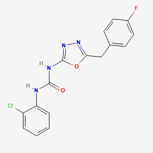 1-(2-Chlorophenyl)-3-(5-(4-fluorobenzyl)-1,3,4-oxadiazol-2-yl)urea