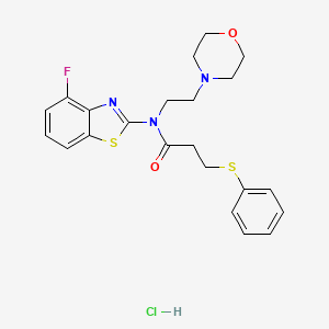 N-(4-fluorobenzo[d]thiazol-2-yl)-N-(2-morpholinoethyl)-3-(phenylthio)propanamide hydrochloride