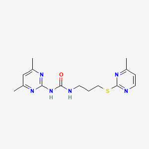 1-(4,6-Dimethylpyrimidin-2-yl)-3-(3-((4-methylpyrimidin-2-yl)thio)propyl)urea