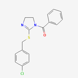 [2-[(4-Chlorophenyl)methylsulfanyl]-4,5-dihydroimidazol-1-yl]-phenylmethanone