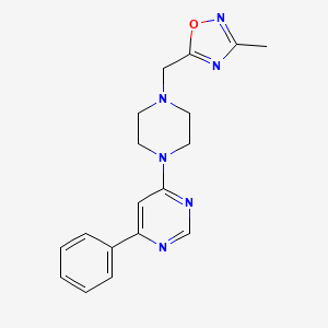 3-Methyl-5-[[4-(6-phenylpyrimidin-4-yl)piperazin-1-yl]methyl]-1,2,4-oxadiazole