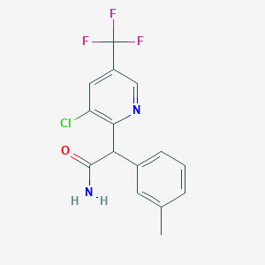 2-[3-Chloro-5-(trifluoromethyl)pyridin-2-yl]-2-(3-methylphenyl)acetamide