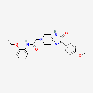 molecular formula C24H28N4O4 B2653860 N-(2-ethoxyphenyl)-2-(2-(4-methoxyphenyl)-3-oxo-1,4,8-triazaspiro[4.5]dec-1-en-8-yl)acetamide CAS No. 932292-19-8