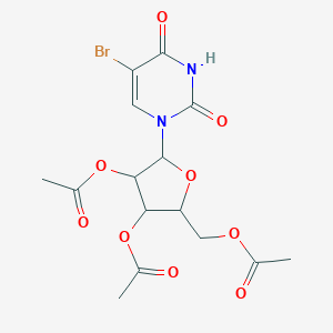 molecular formula C₁₅H₁₇BrN₂O₉ B026539 5-Bromo-2',3',5'-tri-O-acetyluridine CAS No. 105659-32-3