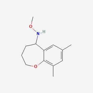molecular formula C13H19NO2 B2653947 N-methoxy-7,9-dimethyl-2,3,4,5-tetrahydro-1-benzoxepin-5-amine CAS No. 1410792-88-9