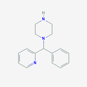 molecular formula C16H19N3 B2654000 1-[Phenyl(pyridin-2-yl)methyl]piperazine CAS No. 113699-75-5
