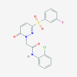 molecular formula C18H13ClFN3O4S B2654019 N-(2-chlorophenyl)-2-[3-(3-fluorobenzenesulfonyl)-6-oxo-1,6-dihydropyridazin-1-yl]acetamide CAS No. 1251611-89-8