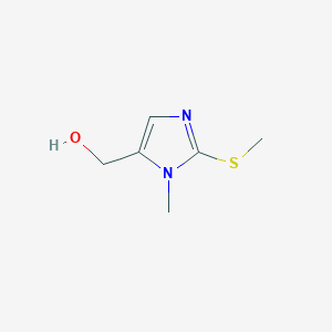 molecular formula C6H10N2OS B2654082 [1-methyl-2-(methylsulfanyl)-1H-imidazol-5-yl]methanol CAS No. 107718-01-4