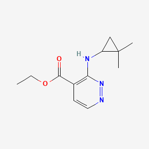 molecular formula C12H17N3O2 B2654142 Ethyl 3-[(2,2-dimethylcyclopropyl)amino]pyridazine-4-carboxylate CAS No. 2248392-34-7