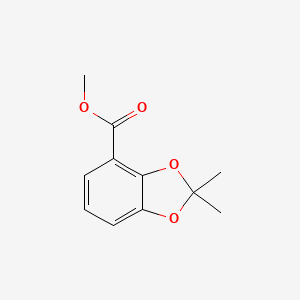 molecular formula C11H12O4 B2654235 methyl2,2-dimethyl-1,3-dioxaindane-4-carboxylate CAS No. 485400-41-7