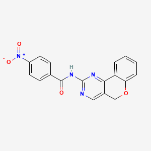 molecular formula C18H12N4O4 B2654284 N-{5H-chromeno[4,3-d]pyrimidin-2-yl}-4-nitrobenzamide CAS No. 882747-75-3