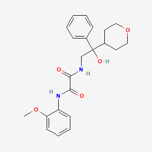 molecular formula C22H26N2O5 B2654332 N'-[2-hydroxy-2-(oxan-4-yl)-2-phenylethyl]-N-(2-methoxyphenyl)ethanediamide CAS No. 2034331-12-7