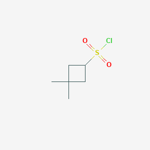 molecular formula C6H11ClO2S B2654358 3,3-Dimethylcyclobutane-1-sulfonyl chloride CAS No. 1936056-10-8