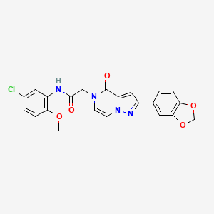 2-[2-(1,3-benzodioxol-5-yl)-4-oxopyrazolo[1,5-a]pyrazin-5(4H)-yl]-N-(5-chloro-2-methoxyphenyl)acetamide