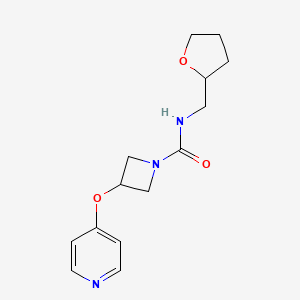 molecular formula C14H19N3O3 B2654419 N-[(oxolan-2-yl)methyl]-3-(pyridin-4-yloxy)azetidine-1-carboxamide CAS No. 2380069-73-6