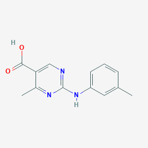 molecular formula C13H13N3O2 B2654427 4-Methyl-2-[(3-methylphenyl)amino]pyrimidine-5-carboxylic acid CAS No. 941236-36-8