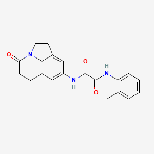 molecular formula C21H21N3O3 B2654443 N'-(2-ethylphenyl)-N-{11-oxo-1-azatricyclo[6.3.1.0^{4,12}]dodeca-4(12),5,7-trien-6-yl}ethanediamide CAS No. 898419-27-7