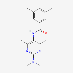 molecular formula C17H22N4O B2654445 N-[2-(Dimethylamino)-4,6-dimethylpyrimidin-5-YL]-3,5-dimethylbenzamide CAS No. 1448044-29-8