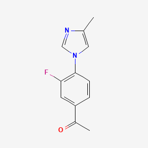 B2654454 1-(3-Fluoro-4-(4-methyl-1H-imidazol-1-yl)phenyl)ethanone CAS No. 1056050-42-0