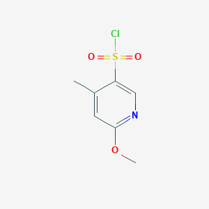 molecular formula C7H8ClNO3S B2654497 6-Methoxy-4-methylpyridine-3-sulfonyl chloride CAS No. 2303420-96-2