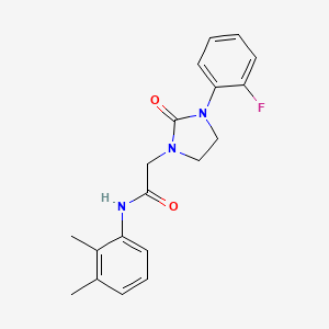 molecular formula C19H20FN3O2 B2654540 N-(2,3-dimethylphenyl)-2-[3-(2-fluorophenyl)-2-oxoimidazolidin-1-yl]acetamide CAS No. 1251562-56-7
