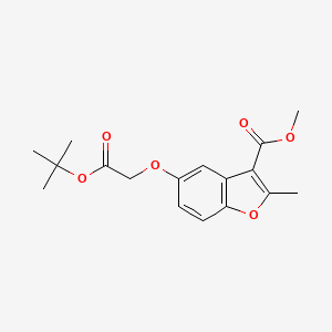 molecular formula C17H20O6 B2654543 Methyl 5-(2-tert-butoxy-2-oxoethoxy)-2-methyl-1-benzofuran-3-carboxylate CAS No. 314745-79-4