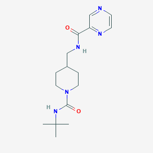 B2654608 N-((1-(tert-butylcarbamoyl)piperidin-4-yl)methyl)pyrazine-2-carboxamide CAS No. 1234887-51-4