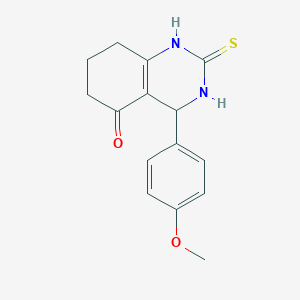 molecular formula C15H16N2O2S B2654622 4-(4-methoxyphenyl)-2-sulfanylidene-1,2,3,4,5,6,7,8-octahydroquinazolin-5-one CAS No. 223694-90-4