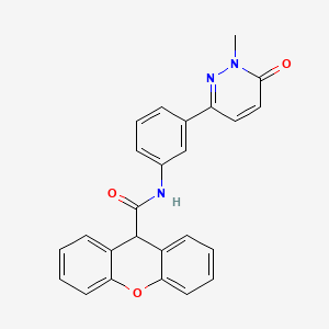 N-(3-(1-methyl-6-oxo-1,6-dihydropyridazin-3-yl)phenyl)-9H-xanthene-9-carboxamide