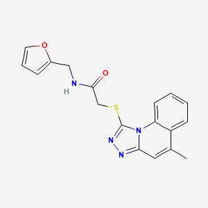 N-(2-furylmethyl)-2-[(5-methyl[1,2,4]triazolo[4,3-a]quinolin-1-yl)thio]acetamide