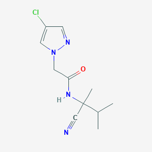 2-(4-Chloropyrazol-1-yl)-N-(2-cyano-3-methylbutan-2-yl)acetamide