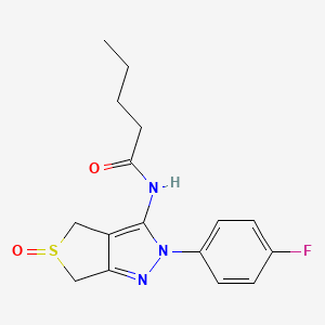 N-[2-(4-fluorophenyl)-5-oxo-4,6-dihydrothieno[3,4-c]pyrazol-3-yl]pentanamide