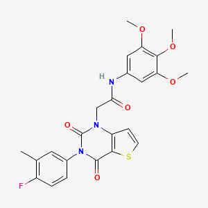 2-[3-(4-fluoro-3-methylphenyl)-2,4-dioxo-1H,2H,3H,4H-thieno[3,2-d]pyrimidin-1-yl]-N-(3,4,5-trimethoxyphenyl)acetamide