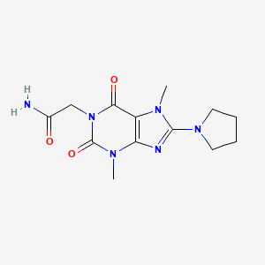 2-(3,7-dimethyl-2,6-dioxo-8-(pyrrolidin-1-yl)-2,3,6,7-tetrahydro-1H-purin-1-yl)acetamide