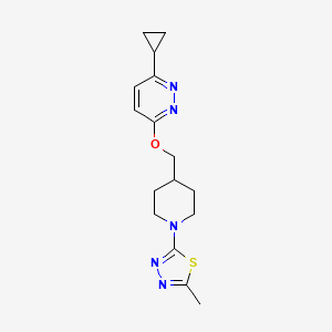 2-[4-[(6-Cyclopropylpyridazin-3-yl)oxymethyl]piperidin-1-yl]-5-methyl-1,3,4-thiadiazole