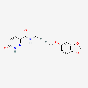 N-(4-(benzo[d][1,3]dioxol-5-yloxy)but-2-yn-1-yl)-6-oxo-1,6-dihydropyridazine-3-carboxamide