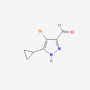 4-Bromo-5-cyclopropyl-1H-pyrazole-3-carbaldehyde