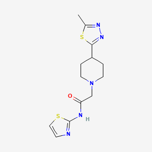 2-(4-(5-methyl-1,3,4-thiadiazol-2-yl)piperidin-1-yl)-N-(thiazol-2-yl)acetamide
