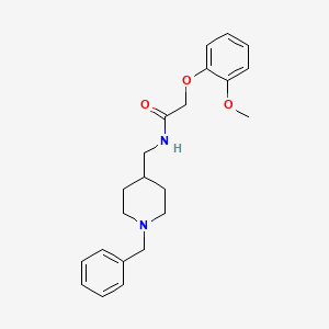 molecular formula C22H28N2O3 B2654719 N-[(1-benzylpiperidin-4-yl)methyl]-2-(2-methoxyphenoxy)acetamide CAS No. 954244-10-1
