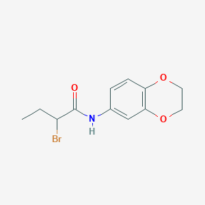 molecular formula C12H14BrNO3 B2654734 2-Bromo-N-(2,3-dihydrobenzo[b][1,4]dioxin-6-yl)butanamide CAS No. 347342-54-5