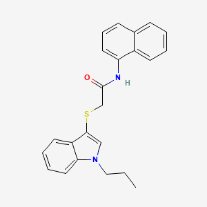 N-(naphthalen-1-yl)-2-((1-propyl-1H-indol-3-yl)thio)acetamide